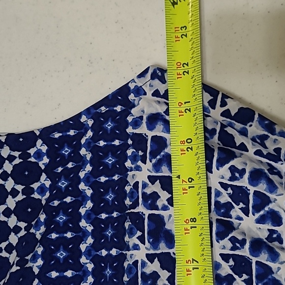 Ruby Rd Blue Geometric Sleeveless Jumpsuit size Large - Picture 9 of 12